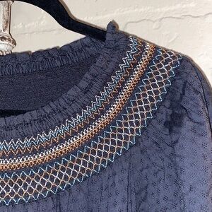 Universal Thread dress‎ peasant style Boho smocked at collar & wrists NEW